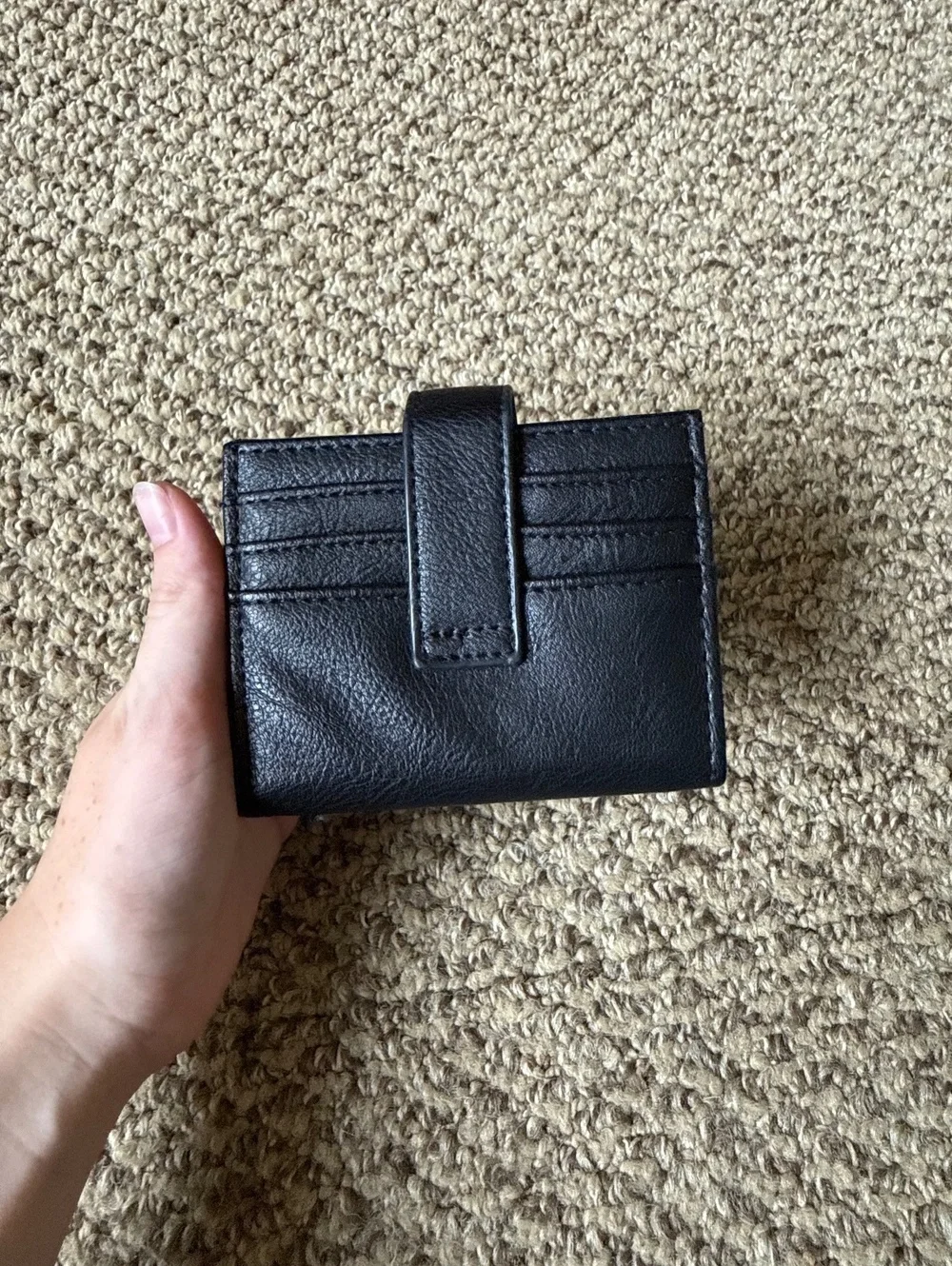 small black pocket card wallet
